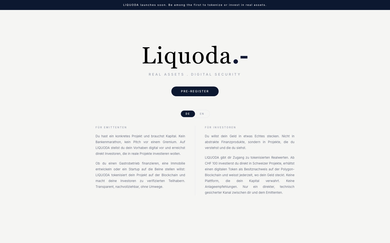 Liquoda – Projektansicht